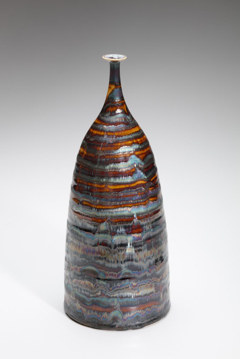 Hideaki Miyamura, Bottle with Gold and Brown