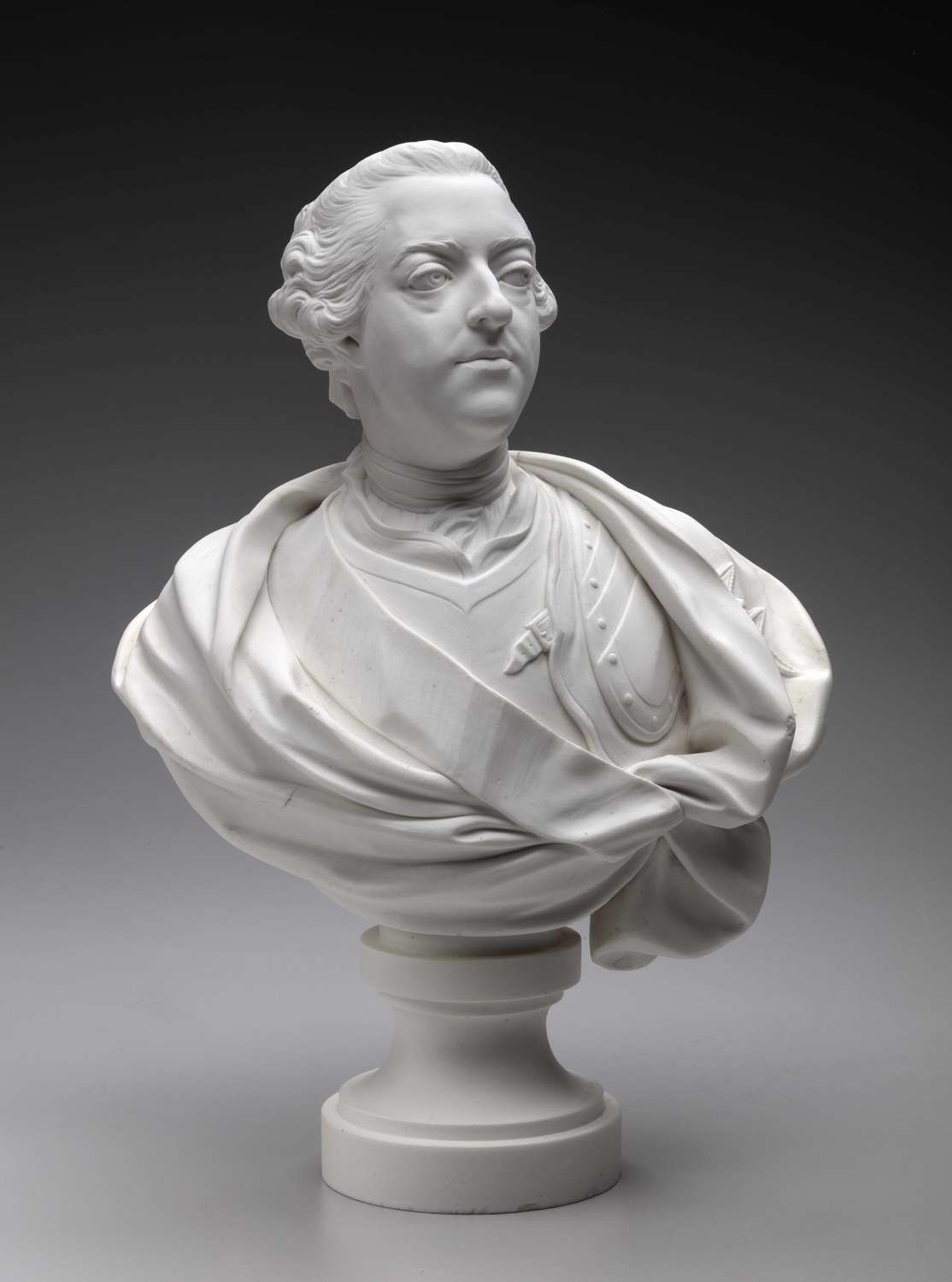 Sèvres biscuit bust of Louis XV